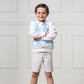 Hope and Henry - Organic Seersucker Short Taupe Gingham