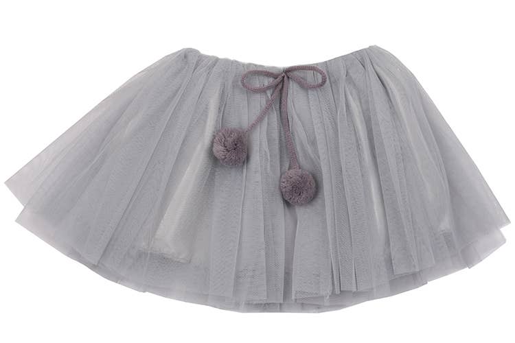 Sparkle Sisters by Couture Clips - Grey Pretty Pom Tutu