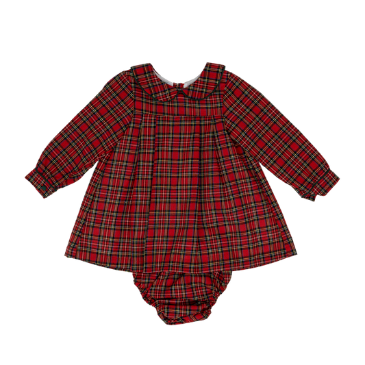 The Oaks Apparel Company - Ava Red Tartan Bloomer Set
