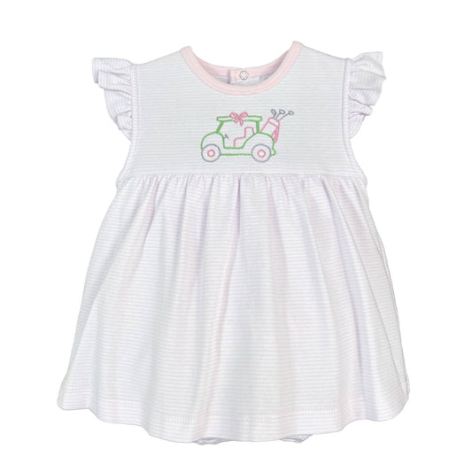 Petit Ami & Zubels - Golf Embroidered Knit Bubble with Overlay Skirt