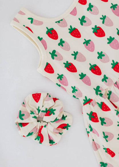 Good Apples Kids - Sleeveless Twirl Dress in Strawberry Blush Pre-Sale