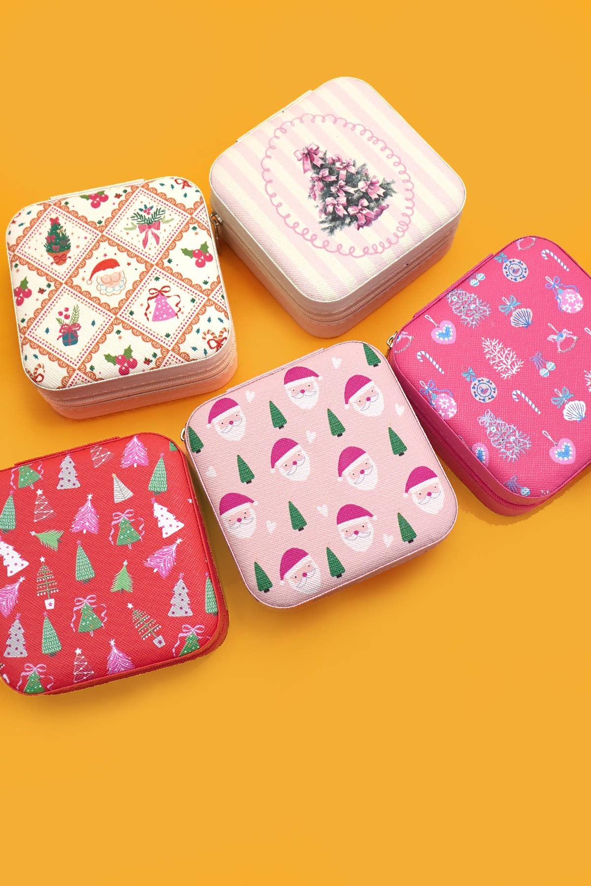 JOSSLYN by wall to wall - DESIGNED JEWELRY ORGANIZER TRAVEL BOX CASE | 40P566-CHRISTMA