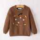Rylee Faith Designs - Thanksgiving Halloween Pumpkin Floral Girls Pullover Sweater