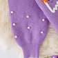 Kids Charm Online - Spooky knit girls sweater with pearl beads. (Available in 3 colors!)