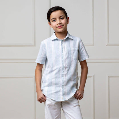Linen Short Sleeve Button Down Shirt