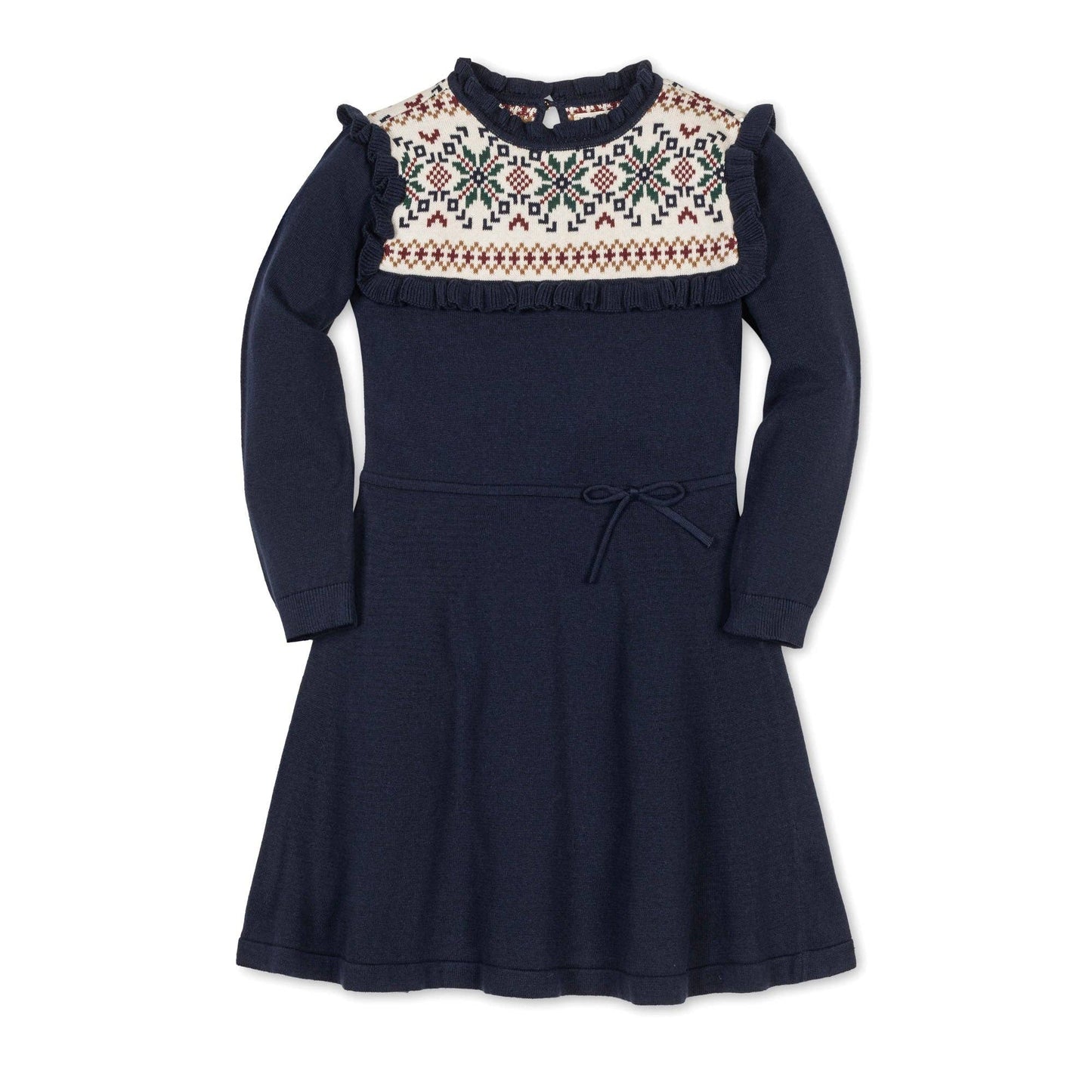 Hope and Henry - Organic Ruffle Collar Sweater Dress