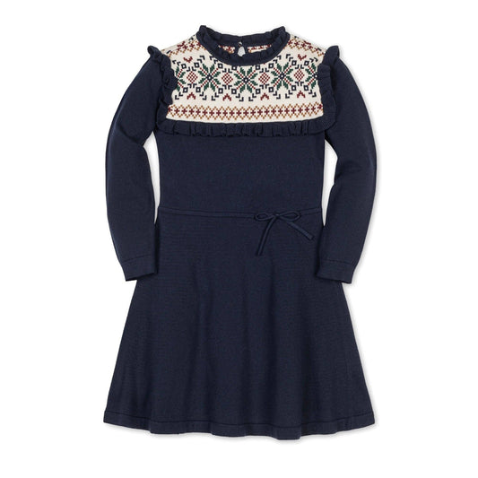 Hope and Henry - Organic Ruffle Collar Sweater Dress