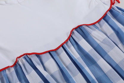 Lil Cactus - Red, White and Blue Flutter Dress