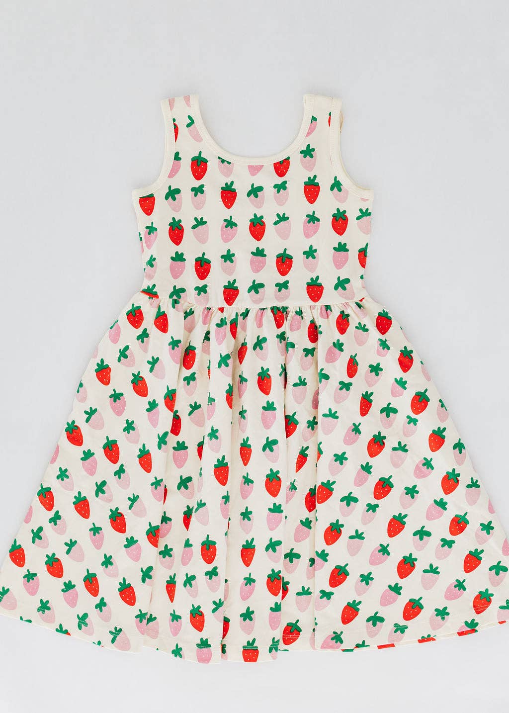 Good Apples Kids - Sleeveless Twirl Dress in Strawberry Blush Pre-Sale