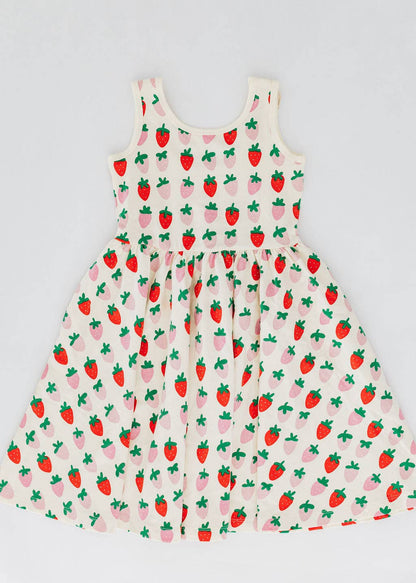 Good Apples Kids - Sleeveless Twirl Dress in Strawberry Blush Pre-Sale