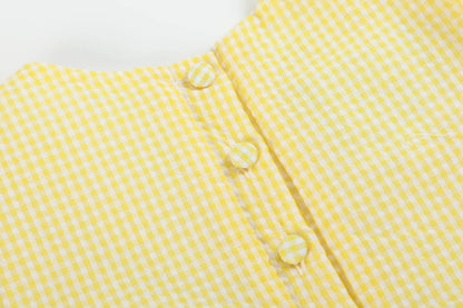 Lil Cactus - Yellow Lemon Dress and Panty Cover Set