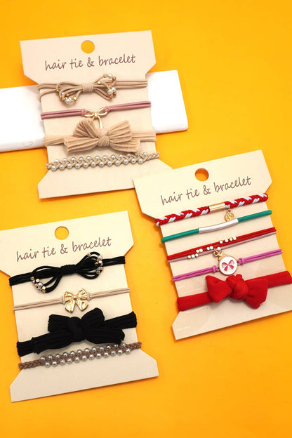 JOSSLYN by wall to wall - BOHO DUAL FUNCTION KNOT BRACELET HAIR TIES | 40BH105