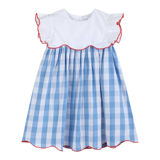 Lil Cactus - Red, White and Blue Flutter Dress