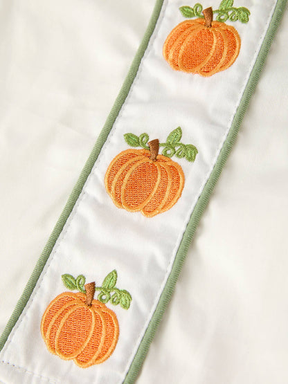Rylee Faith Designs - Fall Halloween&Thanksgiving Applique Boys Bloomers Romperset