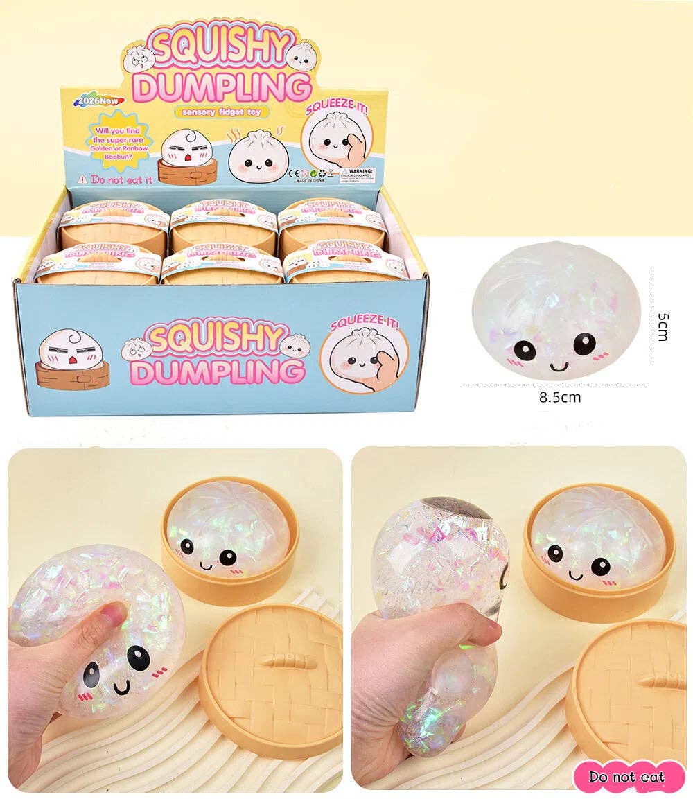 Auraquise - Cartoon Jumbo Mystery Squishy Dumpling Realistic Steamed Bun Stress Relief Squeeze Toy