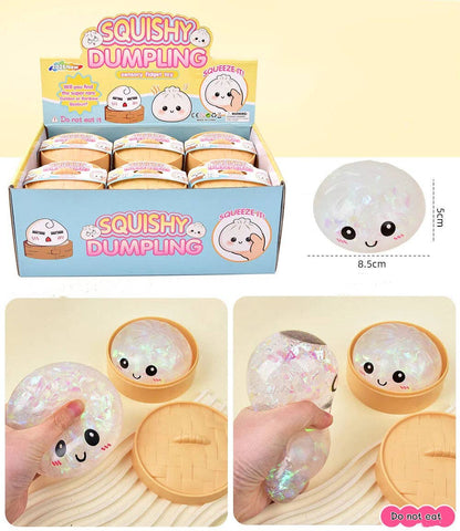 Auraquise - Cartoon Jumbo Mystery Squishy Dumpling Realistic Steamed Bun Stress Relief Squeeze Toy