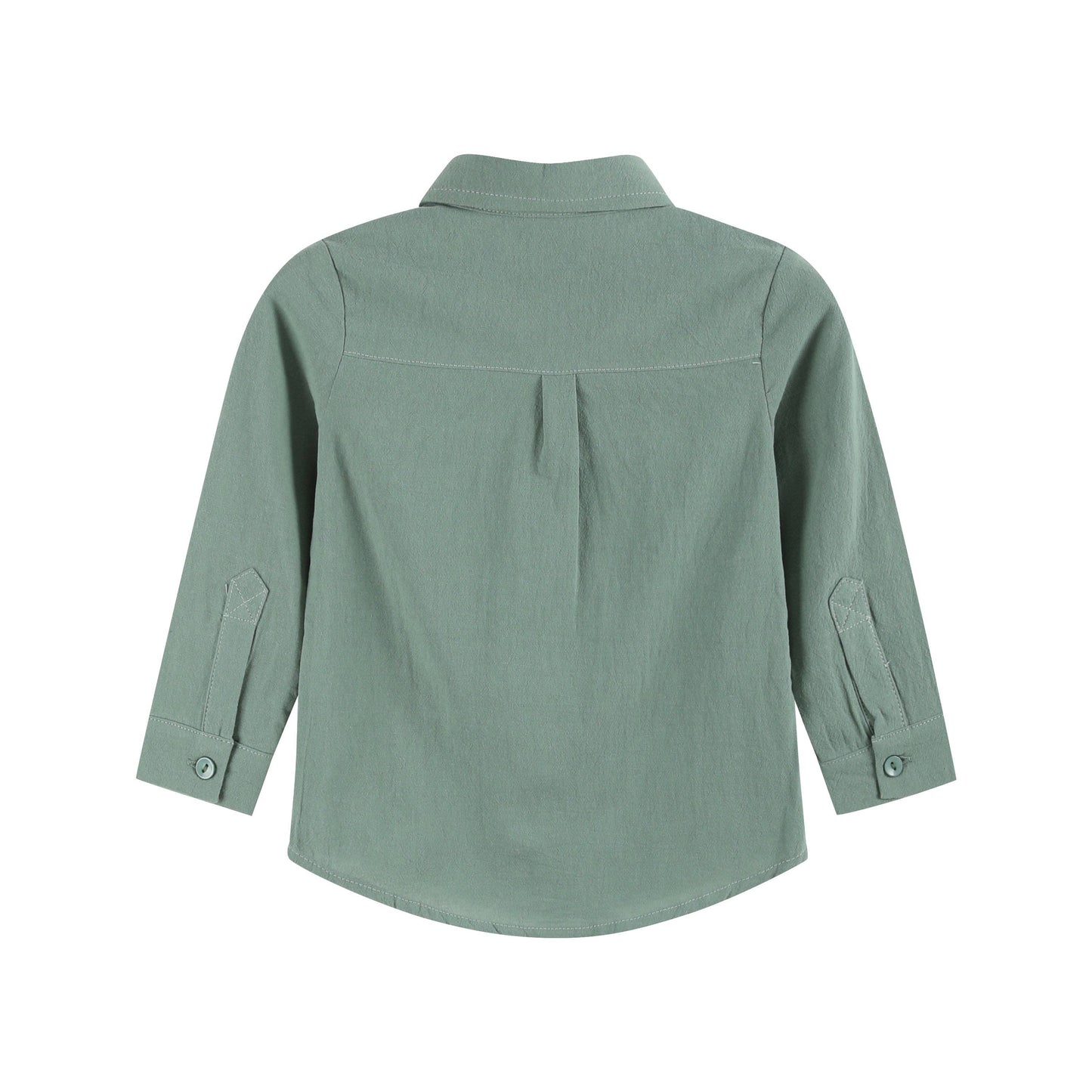 Lil Cactus - Sage Green Mallard Boys Dress Shirt
