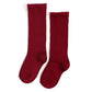 Little Stocking Co. - Scalloped Fancy Knee High Socks - Crimson