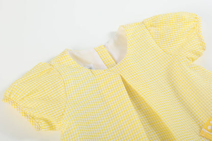 Lil Cactus - Yellow Lemon Dress and Panty Cover Set