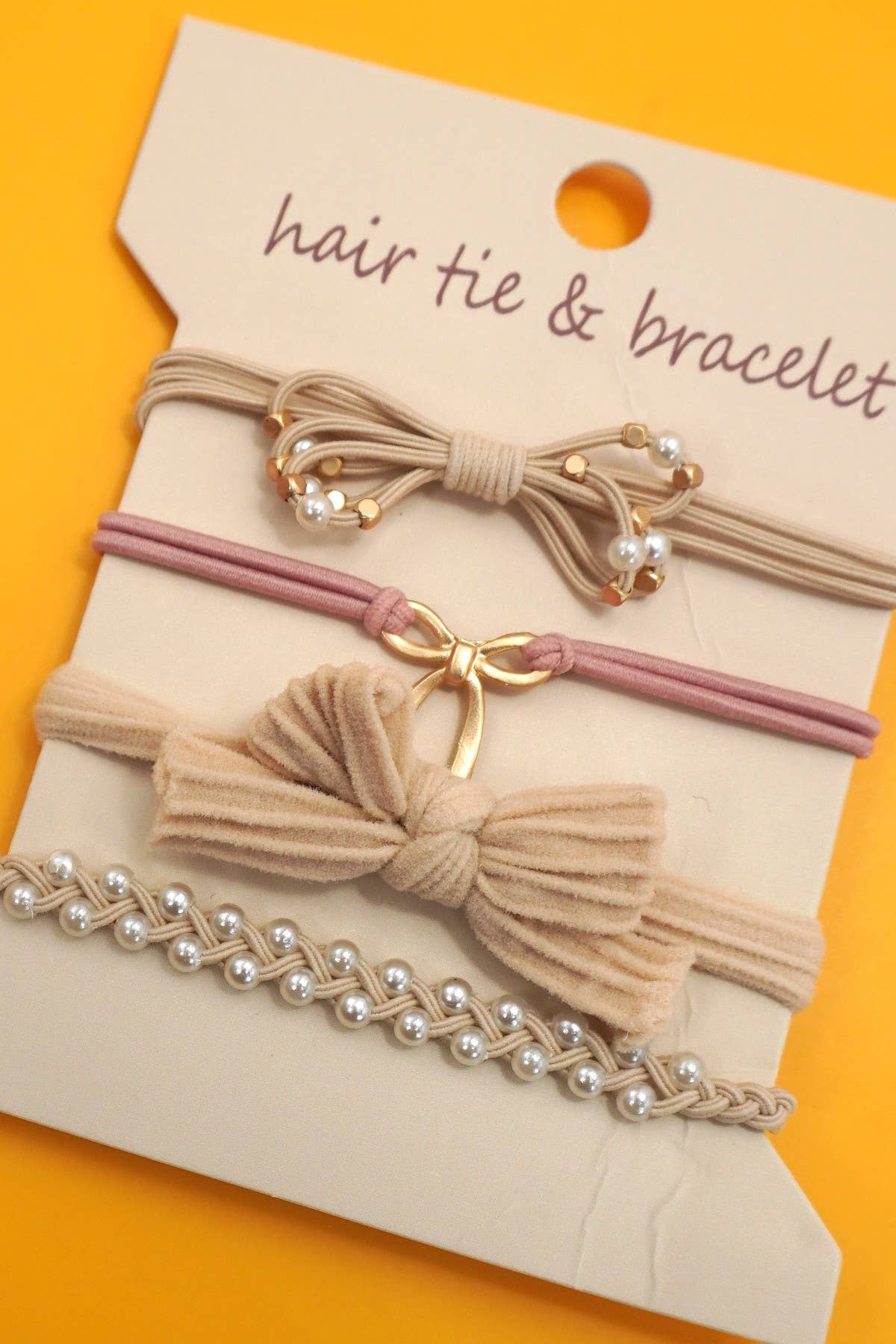 JOSSLYN by wall to wall - BOHO DUAL FUNCTION KNOT BRACELET HAIR TIES | 40BH105
