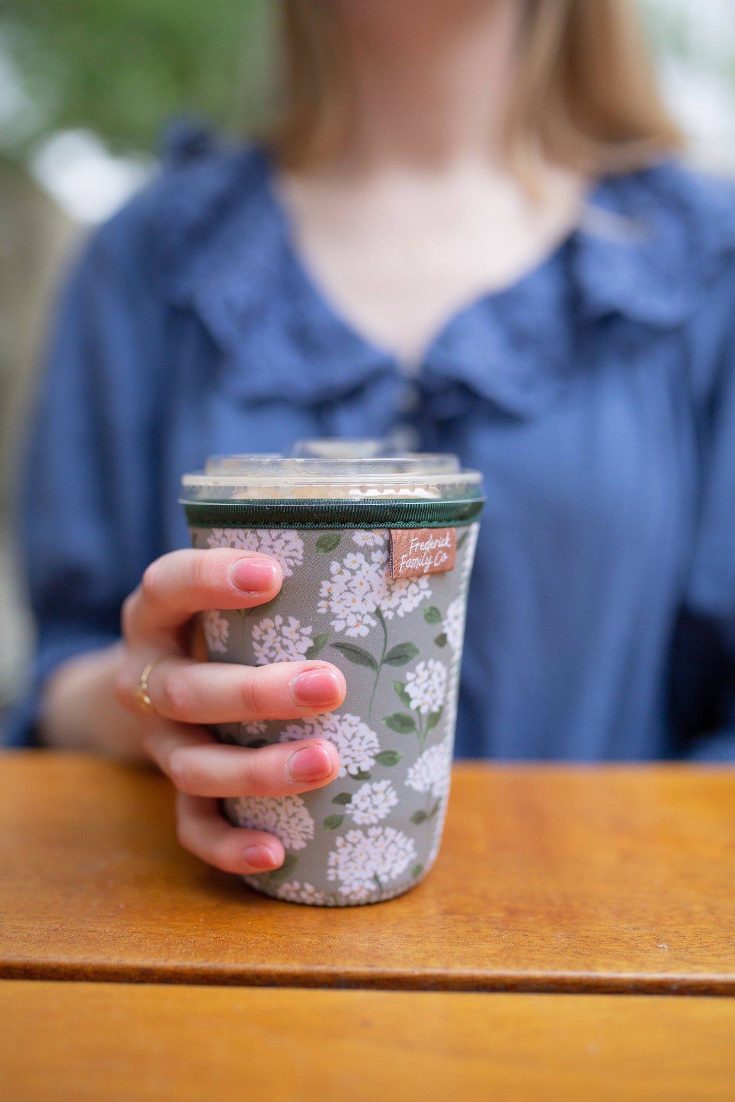 Frederick Family Co. - Iced Coffee Sleeve, Cute Reusable  Cup Holder Drink Sleeve, Coffee Lover Gift, Cold Drink Sleeve for Iced Coffee Cups