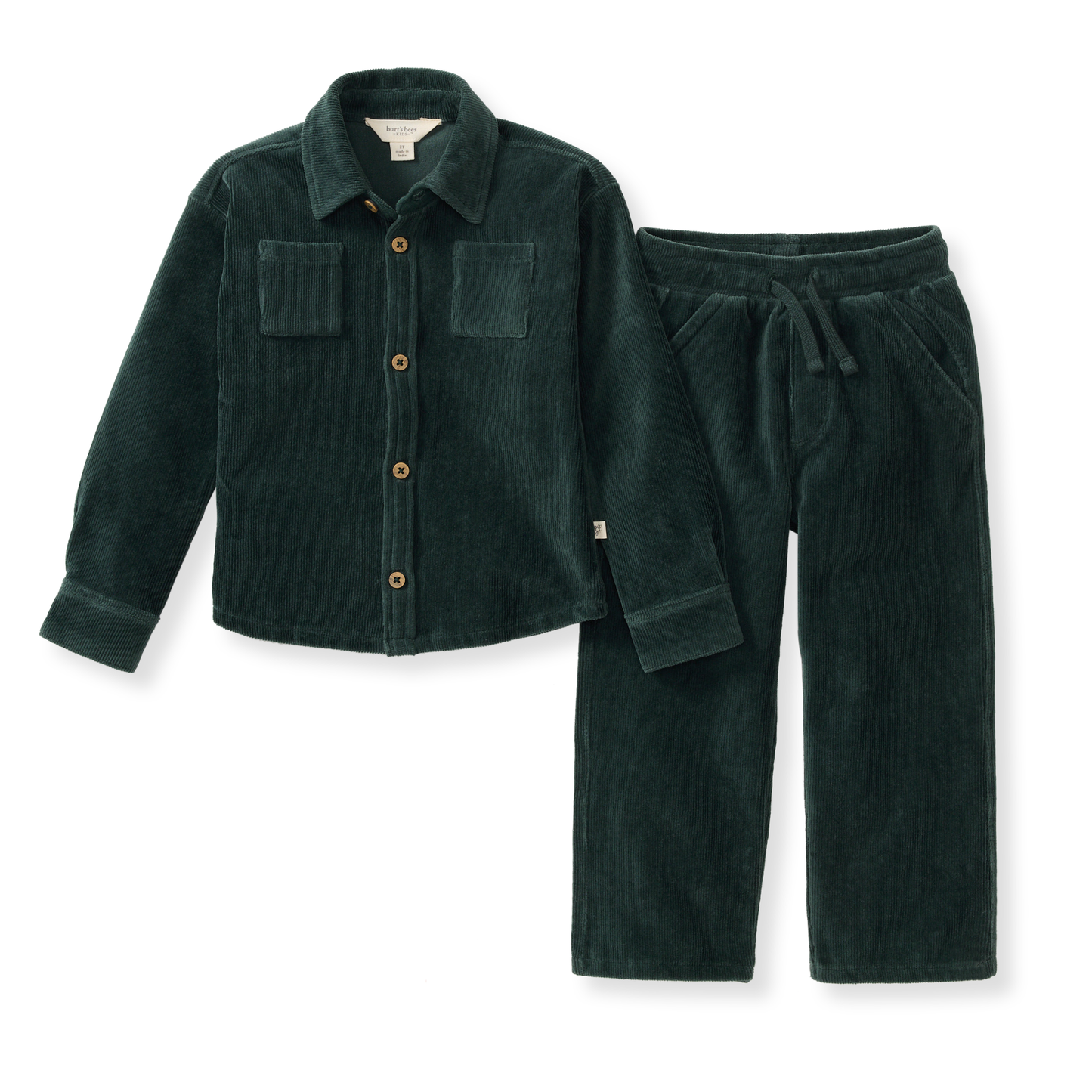 Burt's Bees Baby - Knit Corduroy Boy Shirt & Pants Set