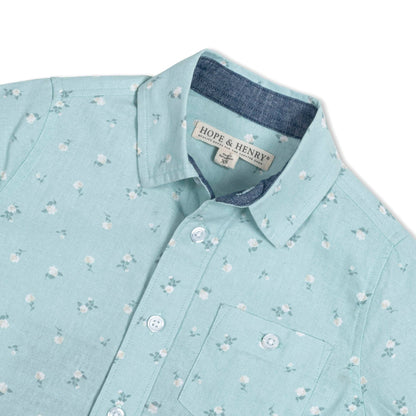 Linen Short Sleeve Button Down Shirt