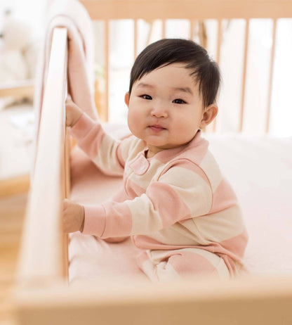 Burt's Bees Baby - Rugby Stripe Organic Cotton Sleep & Play - Pink Sand