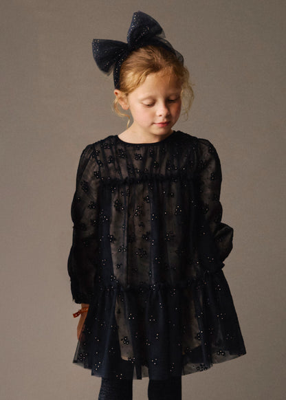 Girl Tulle Dress – Navy Blue