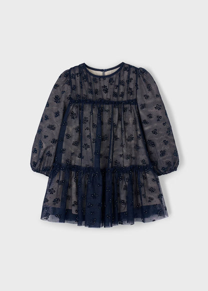 Girl Tulle Dress – Navy Blue